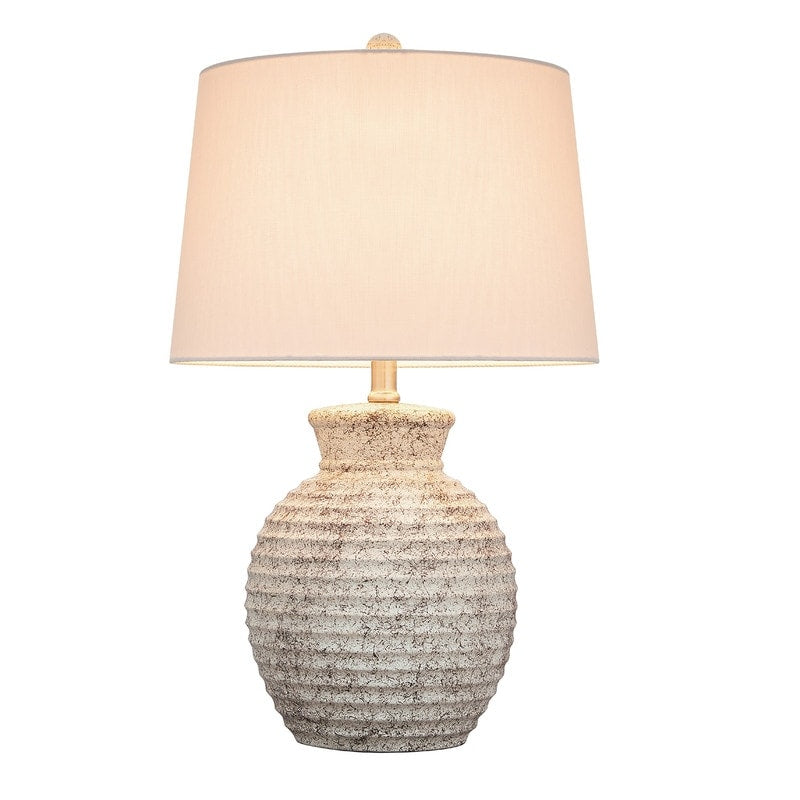 KAWOTI 23.25-inch Ceramic Bedside Table Lamp - W14" x H23.25"