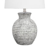 KAWOTI 23.25-inch Ceramic Bedside Table Lamp - W14" x H23.25"