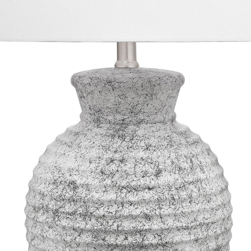 KAWOTI 23.25-inch Ceramic Bedside Table Lamp - W14" x H23.25"