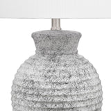 KAWOTI 23.25-inch Ceramic Bedside Table Lamp - W14" x H23.25"