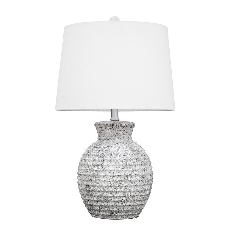 KAWOTI 23.25-inch Ceramic Bedside Table Lamp - W14" x H23.25"