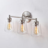 KAWOTI 3-Light Dimmable Bathroom Vanity Light with Glass Shade