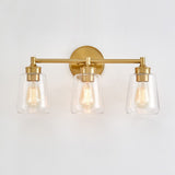 KAWOTI 3-Light Dimmable Bathroom Vanity Light with Glass Shade