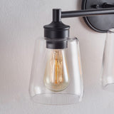 KAWOTI 3-Light Dimmable Bathroom Vanity Light with Glass Shade