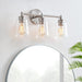 KAWOTI 3-Light Dimmable Bathroom Vanity Light with Glass Shade