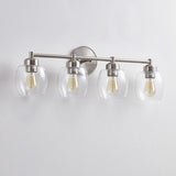 KAWOTI 4-Light Dimmable Bathroom Vanity Light with Glass Shade