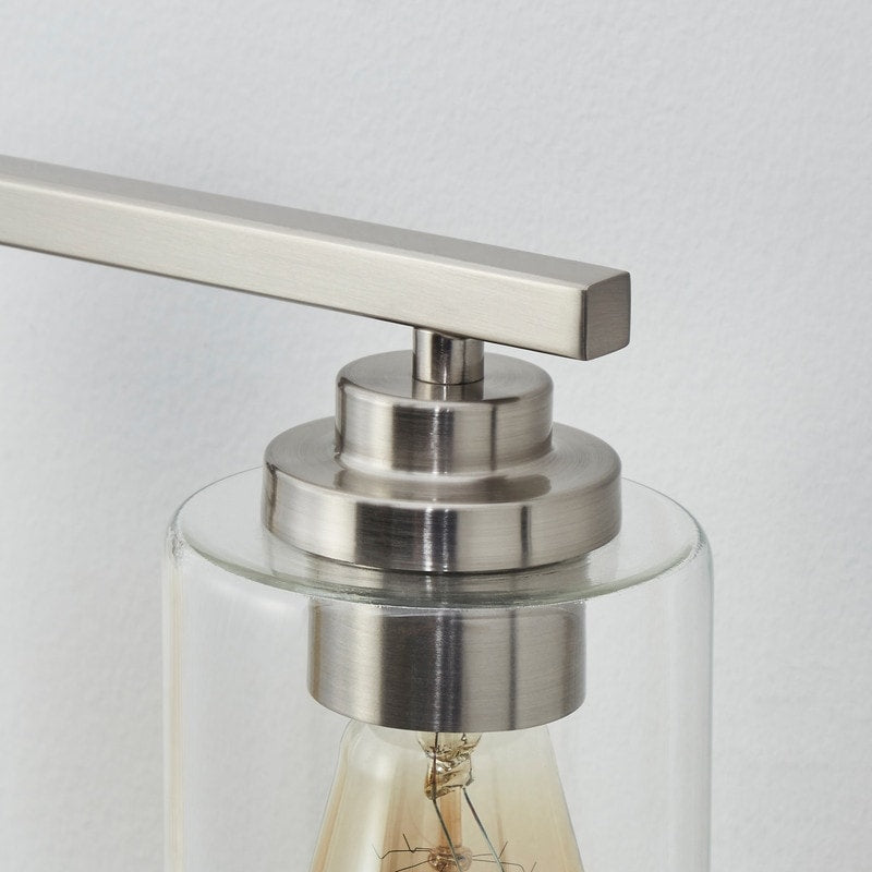 KAWOTI 5-Light Dimmable Bathroom Vanity Light with Clear Glass Shade