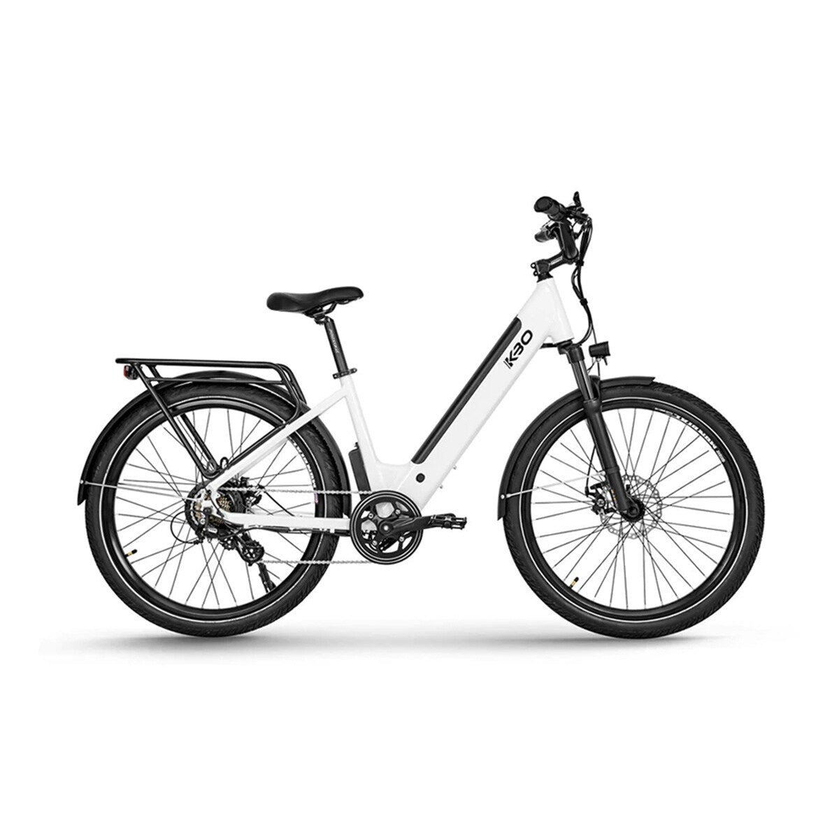 KBO Breeze Step Thru E-Bike: 500W, 48V 16Ah Battery, 55MI Range, 300LBS Payload, 27.5"x2.4", 25MPH, Shimano 7 Speed, 5H Charge