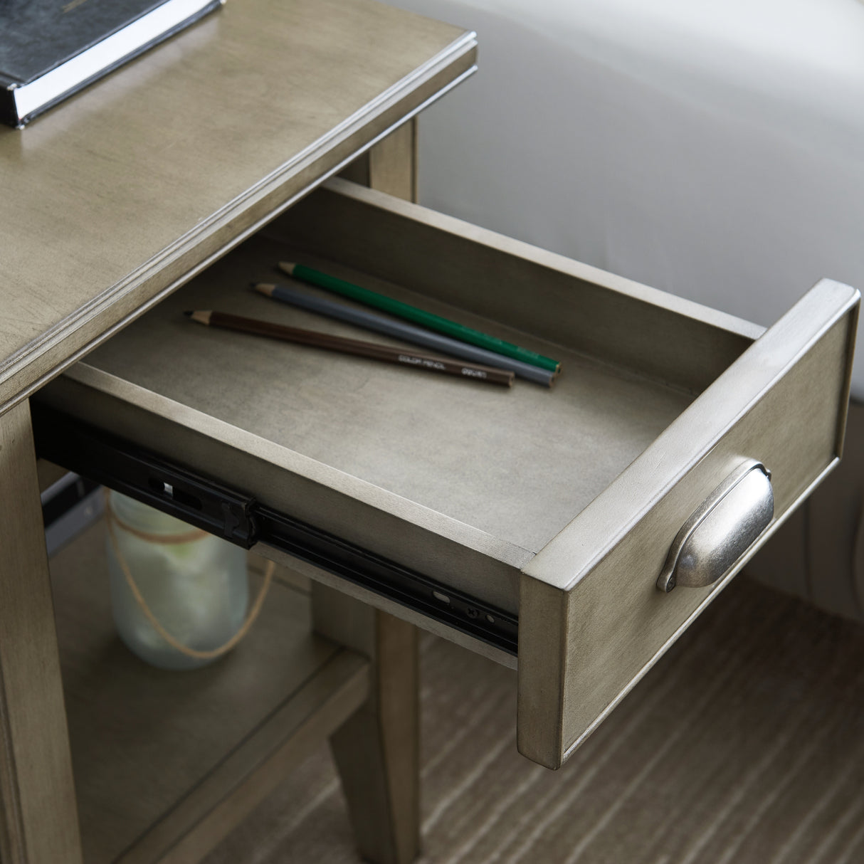 Leick Home Laurent One Drawer Swing Arm Lamp Side Table