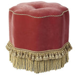 Upholstered Red/ Gold Kedleston Ottoman
