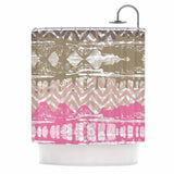 KESS InHouse Chickaprint Allegro Pink Gold Shower Curtain (69x70) - Multi - 69 x 70