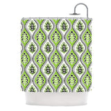 KESS InHouse Jacqueline Milton Oak Leaf - Lime Green Floral Shower Curtain (69x70) - Multi - 69 x 70