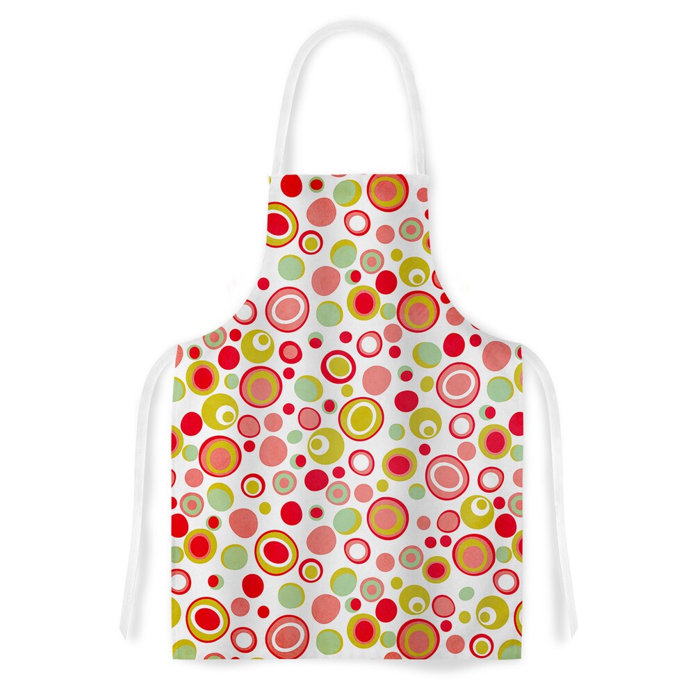Kess InHouse Louise Machado 'Bubbles' Warm Circles Artistic Apron