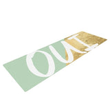 KESS Original "Oui Gold" Yoga Mat - Green