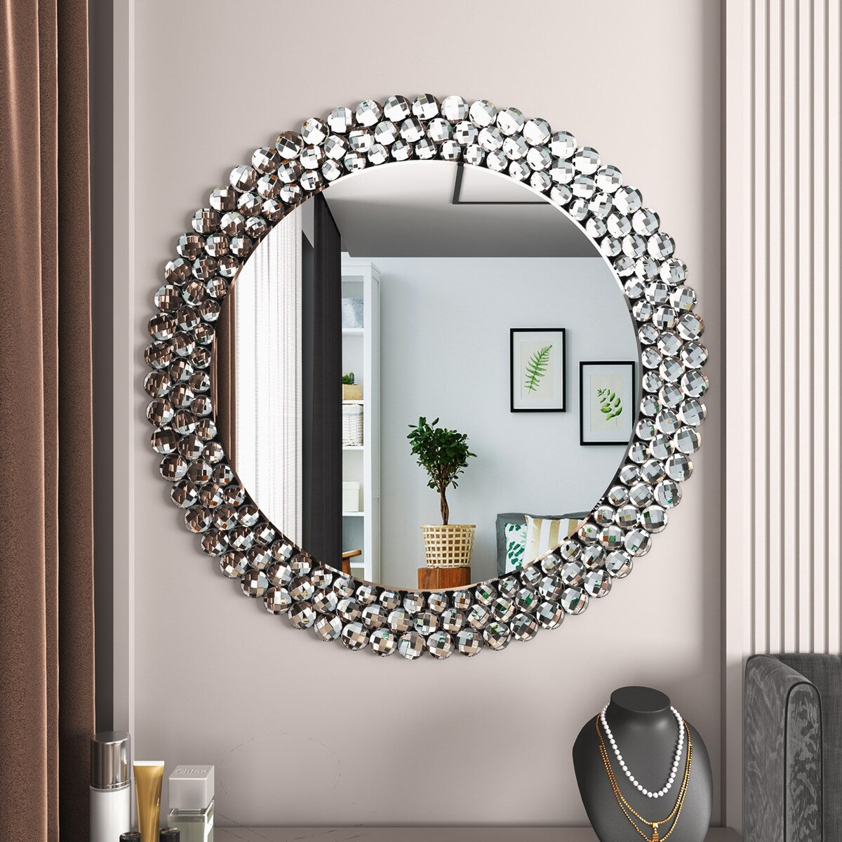 KOHROS Art Decoration Rectangular Wall Mounted Mirror