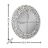 KOHROS Modern Round Art Decoration Wall Mounted Mirror