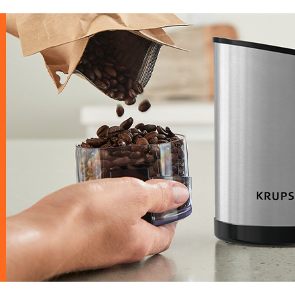 KRUPS Fast Touch Grinder, Stainless Steel