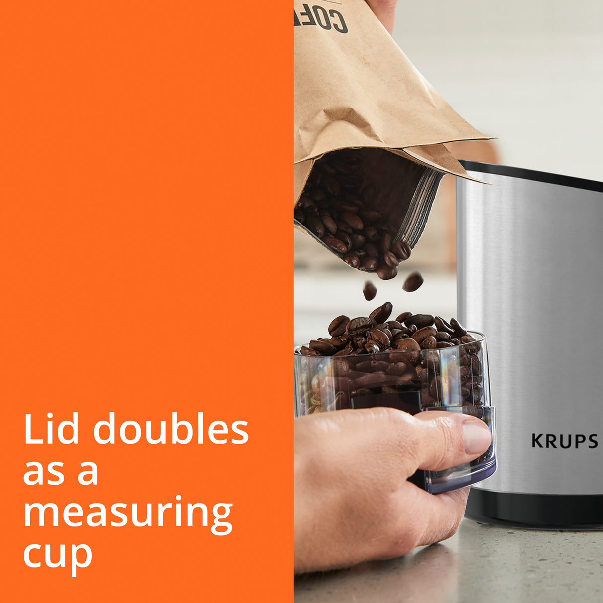 KRUPS Fast Touch Grinder, Stainless Steel