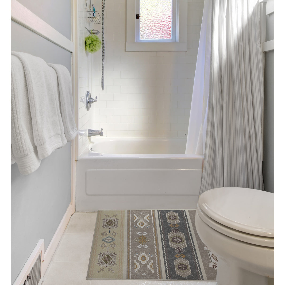 KUCCI NEUTRAL Bath Rug By Kavka Designs