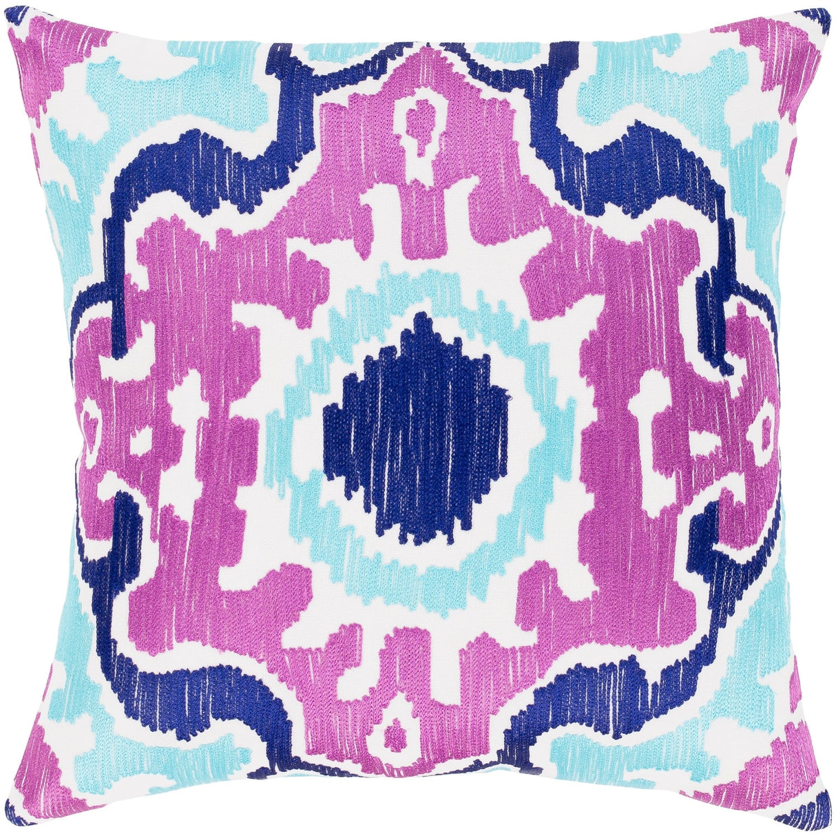 Artistic Weavers Kaelea Modern Ikat Bright Purple Feather Down or Poly Filled Throw Pillow 18-inch