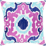 Artistic Weavers Kaelea Modern Ikat Bright Purple Feather Down or Poly Filled Throw Pillow 18-inch