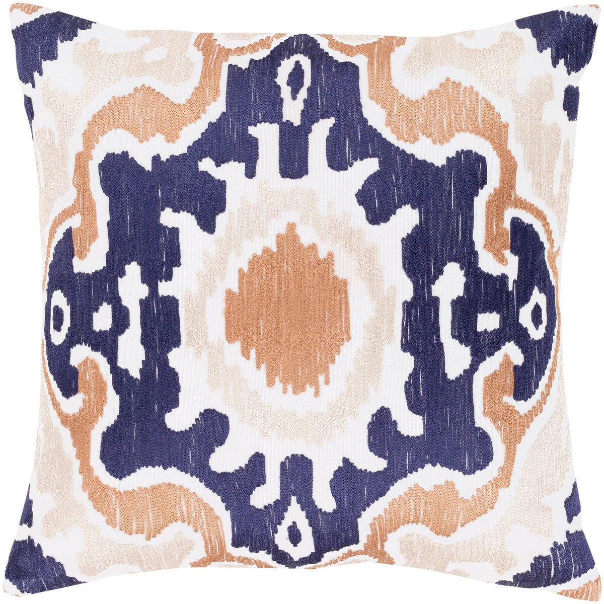 Artistic Weavers Kaelea Modern Ikat Navy Feather Down or Poly Filled Throw Pillow 18-inch