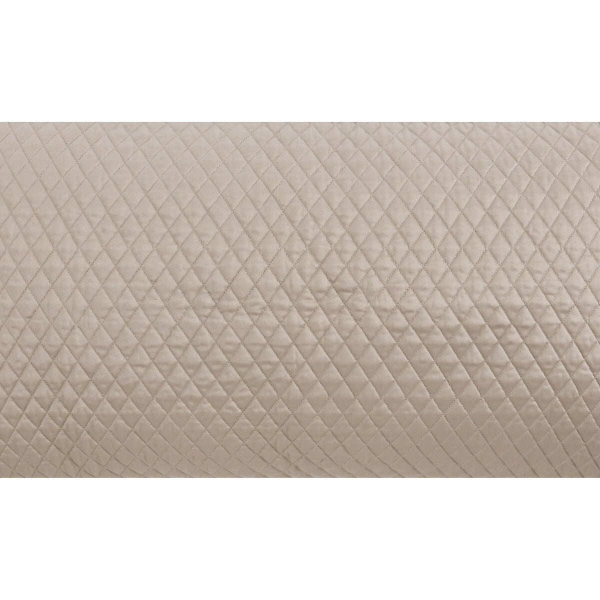 Kahn Hand Quilted Lumbar King Size Pillow Sham, Self Binding, Matte Brown