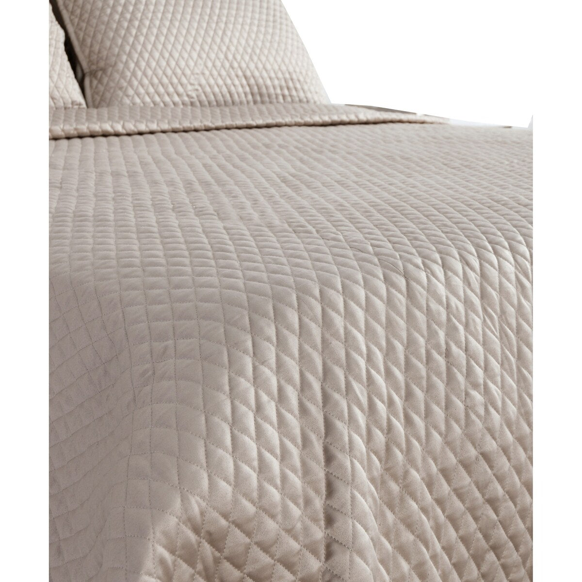 Kahn Hand Quilted Lumbar King Size Pillow Sham, Self Binding, Matte Brown