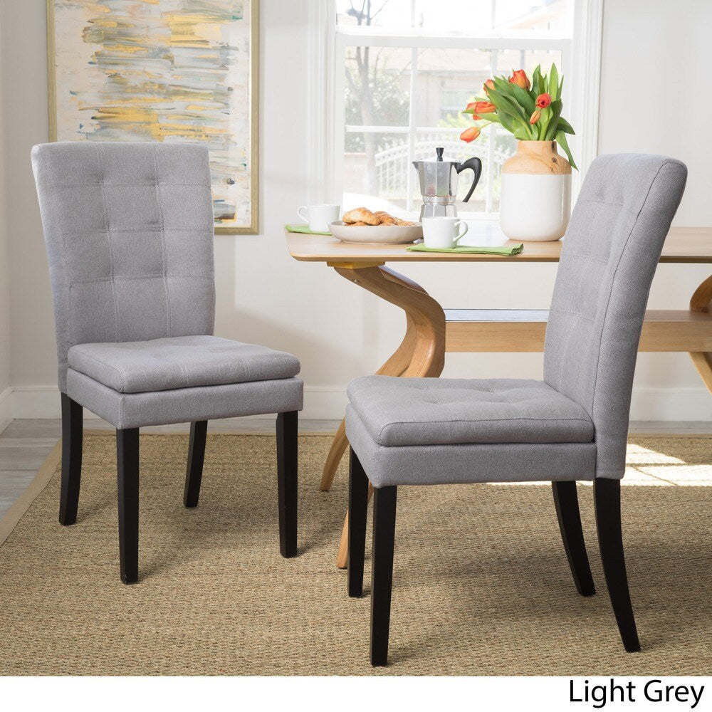 Kailah Tufted Fabric Dining Chair by Christopher Knight Home (Set of 2)