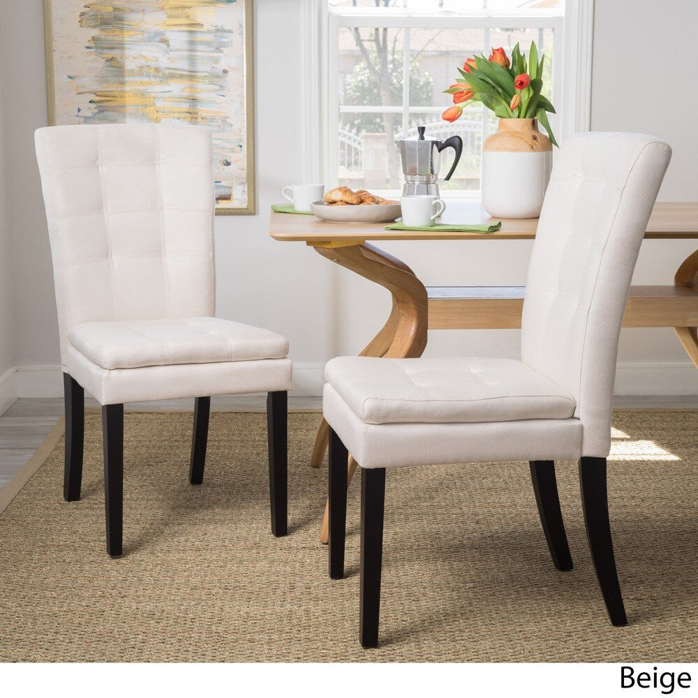 Kailah Tufted Fabric Dining Chair by Christopher Knight Home (Set of 2)
