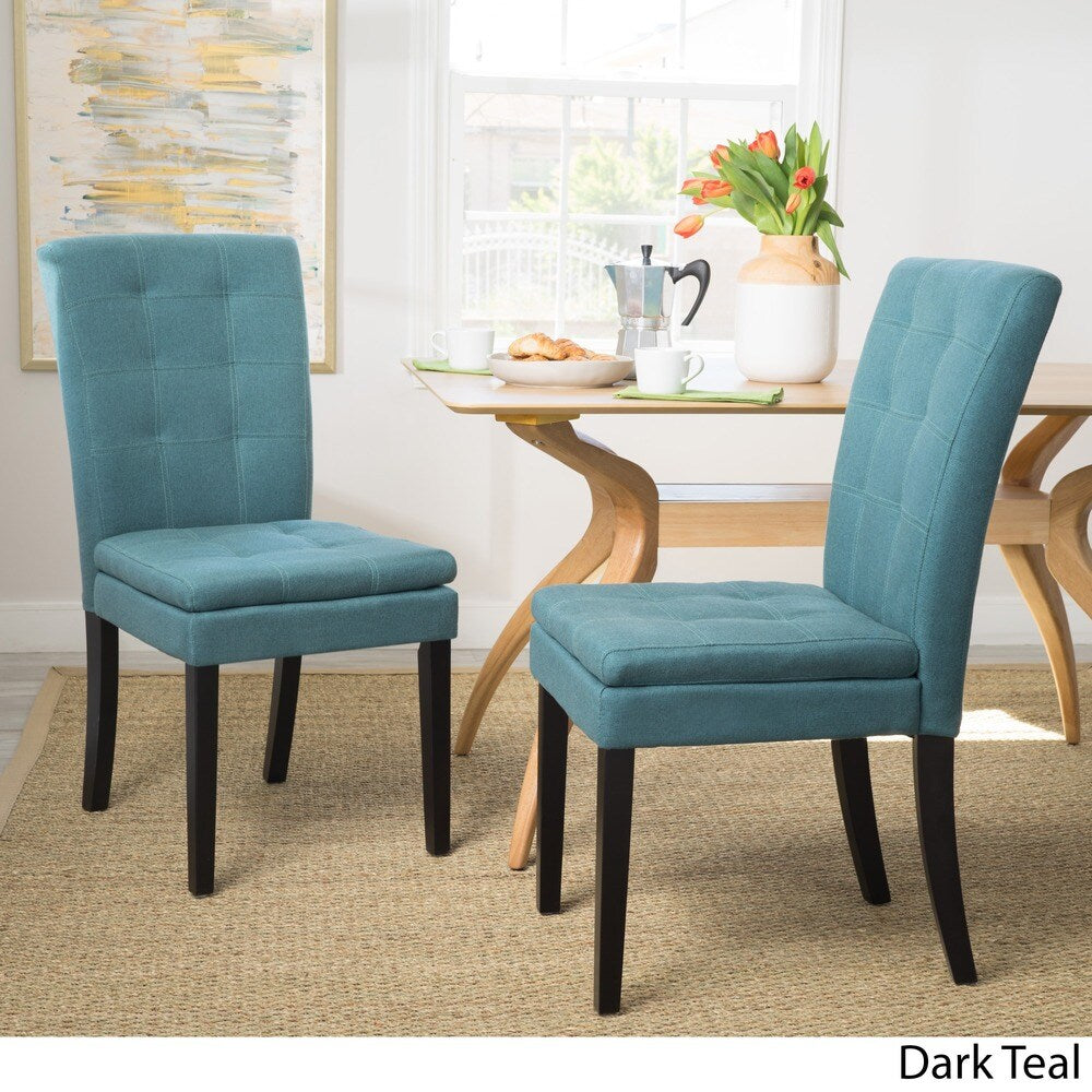 Kailah Tufted Fabric Dining Chair by Christopher Knight Home (Set of 2)