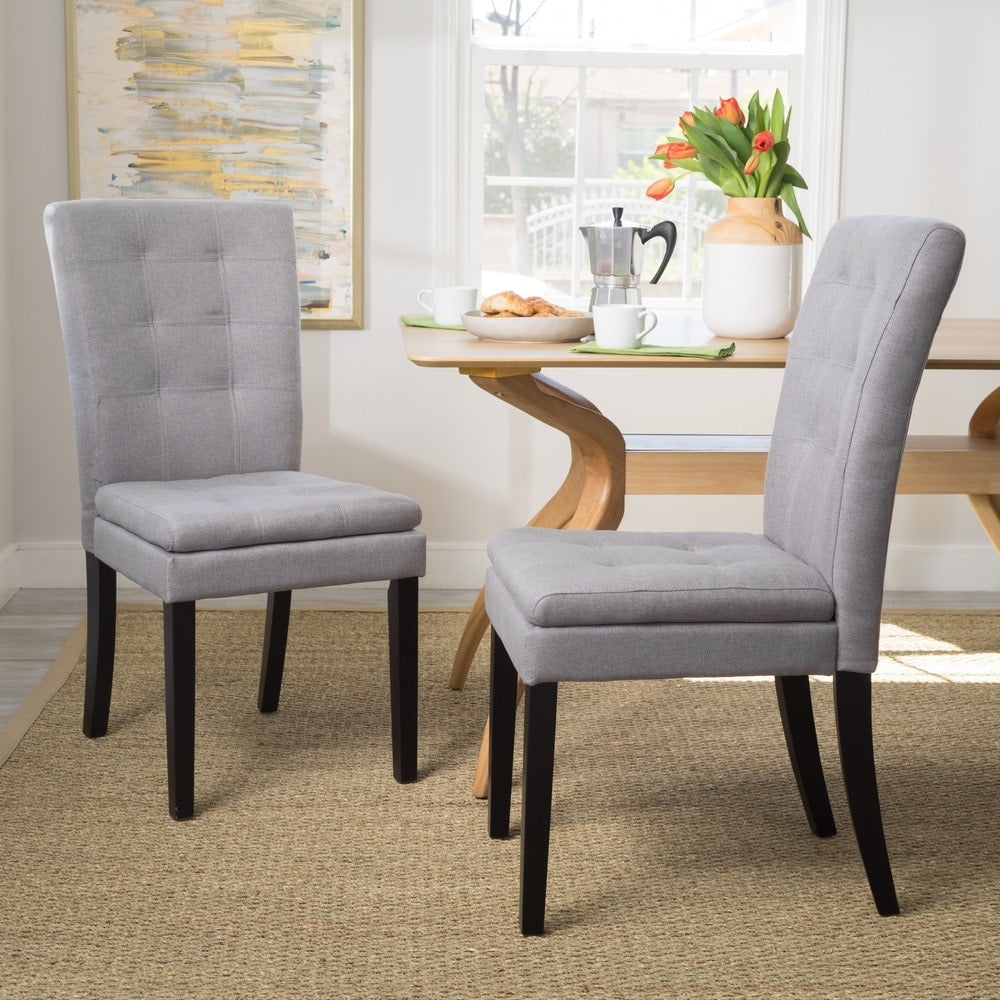 Kailah Tufted Fabric Dining Chair by Christopher Knight Home (Set of 2)