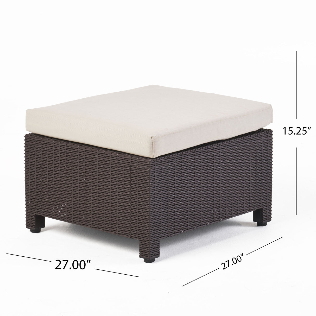 Kailani Outdoor Injection Molded Small Space 3 Seater L Shaped Sectional by Christopher Knight Home