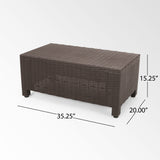 Kailani Outdoor Injection Molded Small Space 3 Seater L Shaped Sectional by Christopher Knight Home