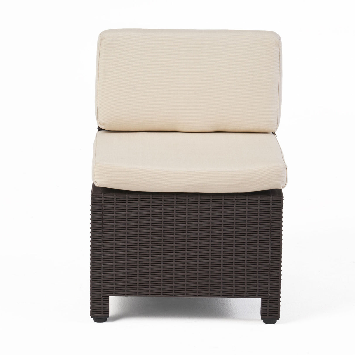 Kailani Outdoor Injection Molded Small Space 3 Seater L Shaped Sectional by Christopher Knight Home
