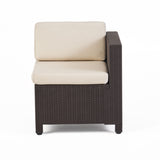 Kailani Outdoor Injection Molded Small Space 3 Seater L Shaped Sectional by Christopher Knight Home