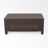 Kailani Outdoor Injection Molded Small Space 3 Seater L Shaped Sectional by Christopher Knight Home