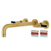 Kingston Brass Kaiser 3-Hole Wall Mount Roman Tub Faucet