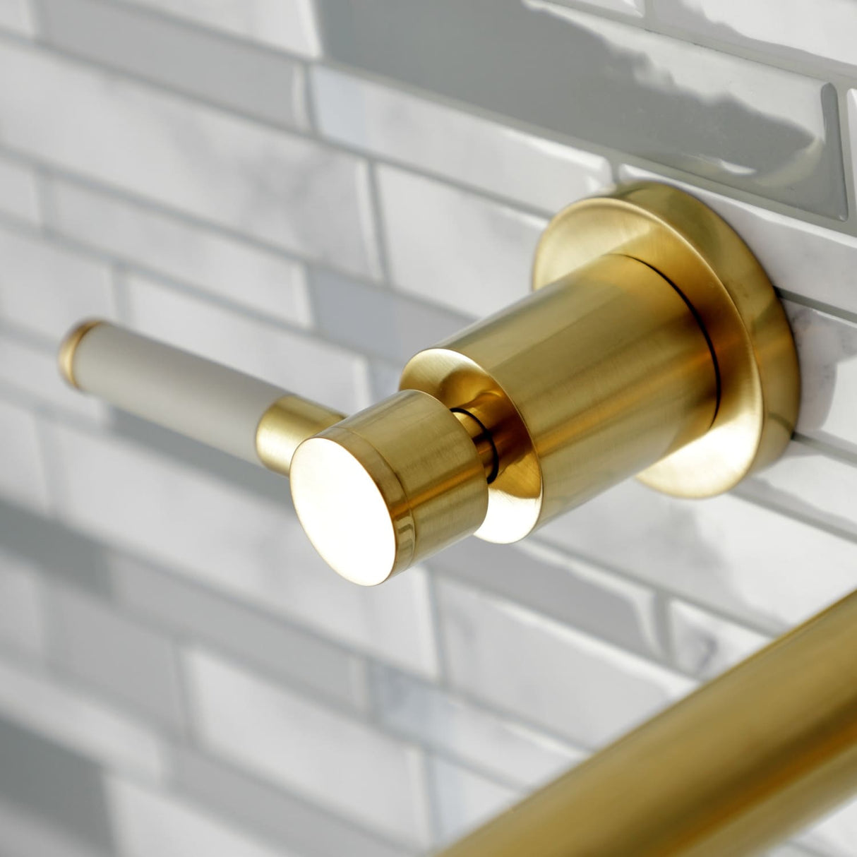Kingston Brass Kaiser 3-Hole Wall Mount Roman Tub Faucet