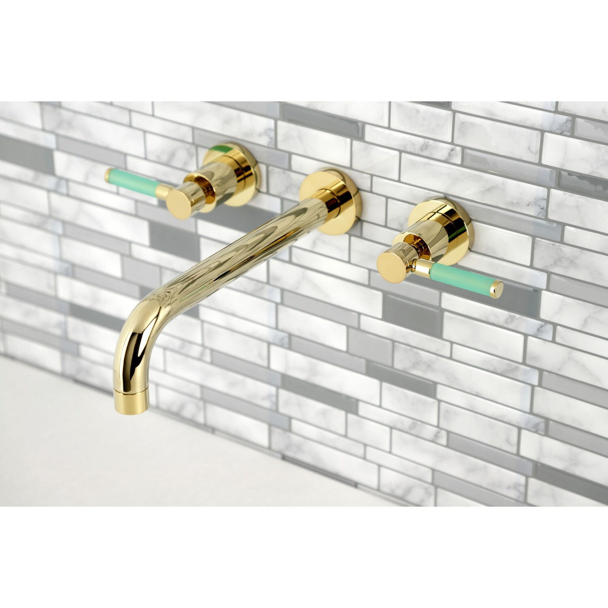 Kingston Brass Kaiser 3-Hole Wall Mount Roman Tub Faucet