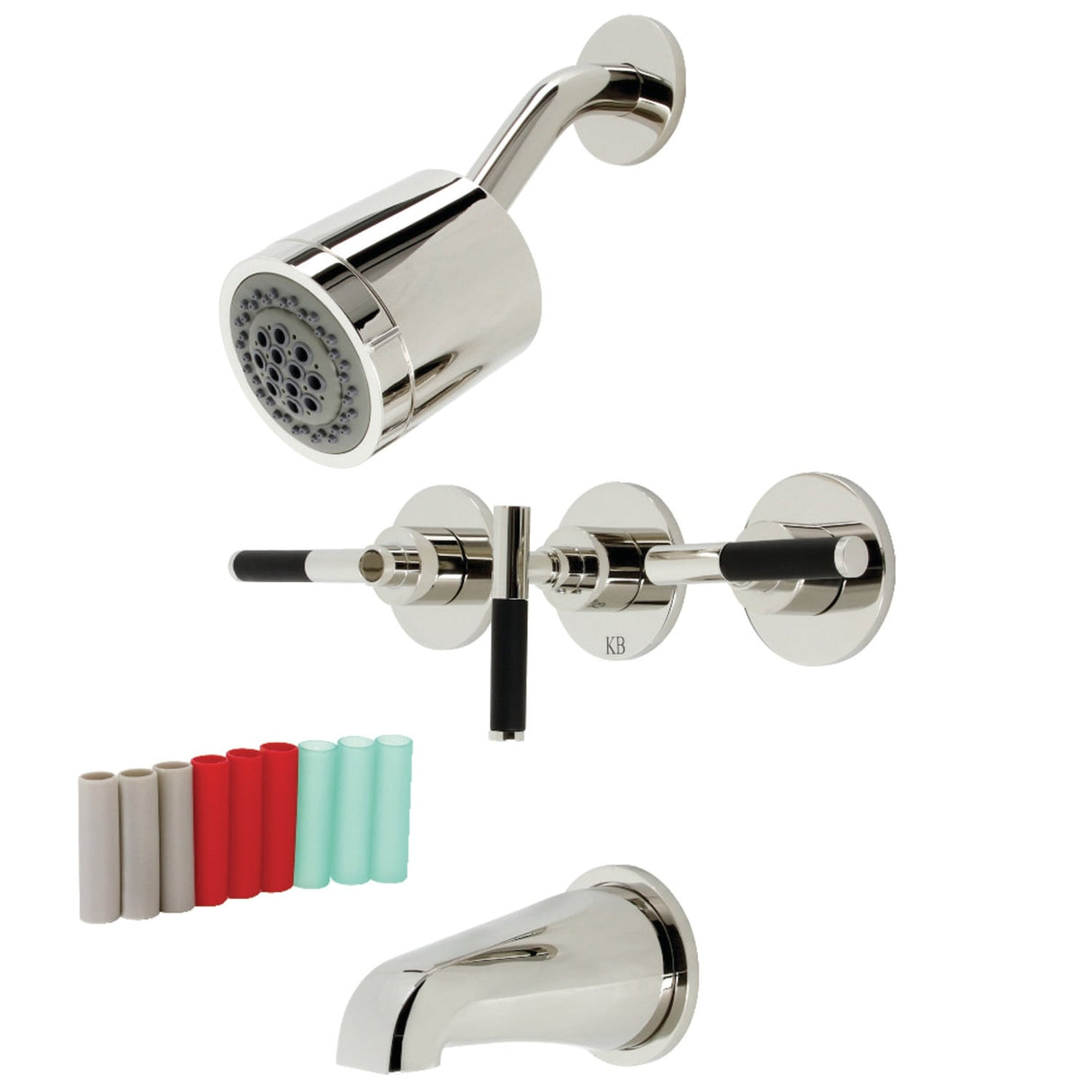 Kingston Brass Kaiser Three-Handle Tub and Shower Faucet