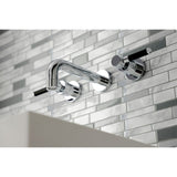 Kingston Brass Kaiser Two-Handle 3-Hole Wall Mount Bathroom Faucet