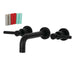 Kingston Brass Kaiser Two-Handle 3-Hole Wall Mount Bathroom Faucet