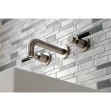 Kingston Brass Kaiser Two-Handle 3-Hole Wall Mount Bathroom Faucet