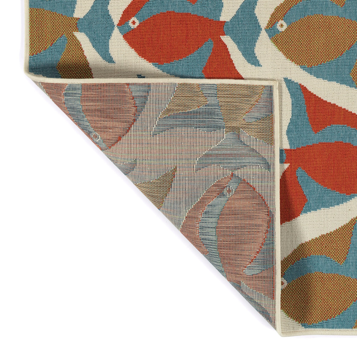 Kaleen Amalie 3 x 4 Navy Indoor/Outdoor Geometric Coastal Throw Rug