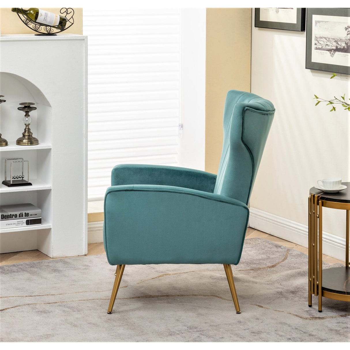 Kaleigh 27.6"W Velvet Square Arm Sofa Chair