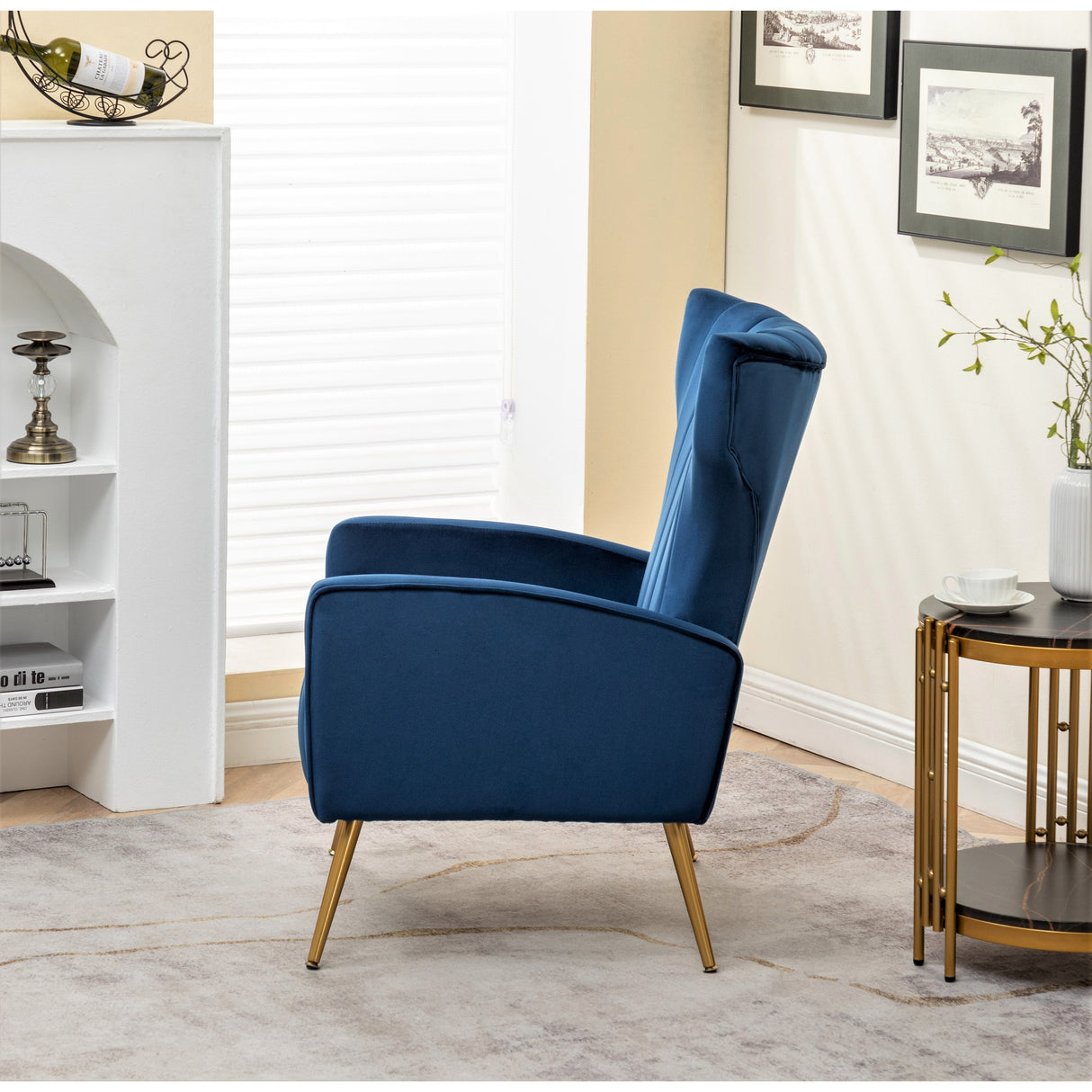 Kaleigh 27.6"W Velvet Square Arm Sofa Chair