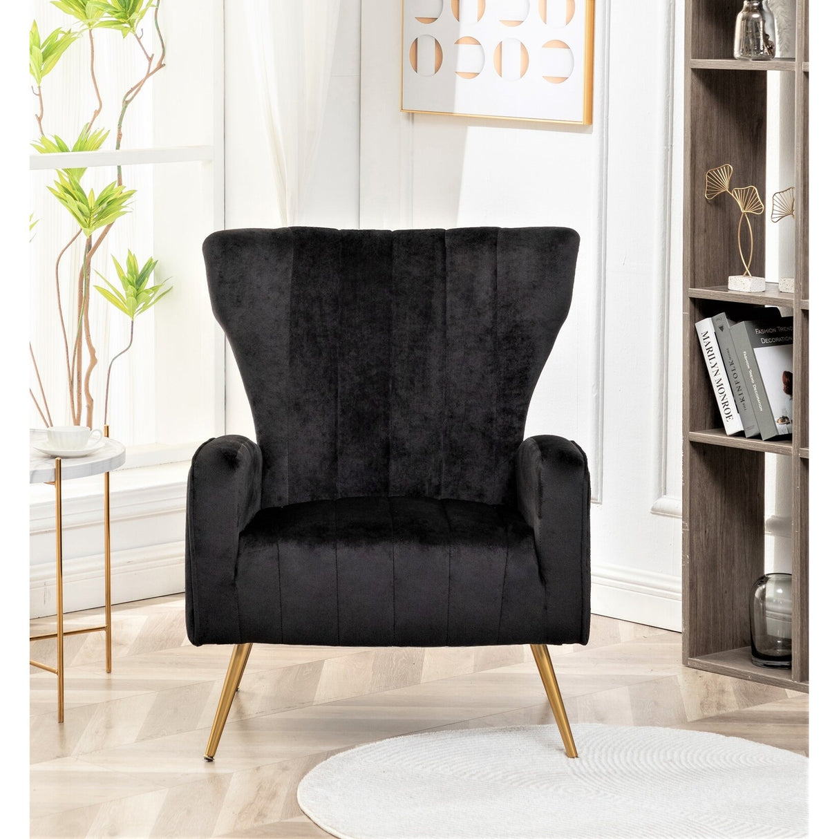 Kaleigh 27.6"W Velvet Square Arm Sofa Chair