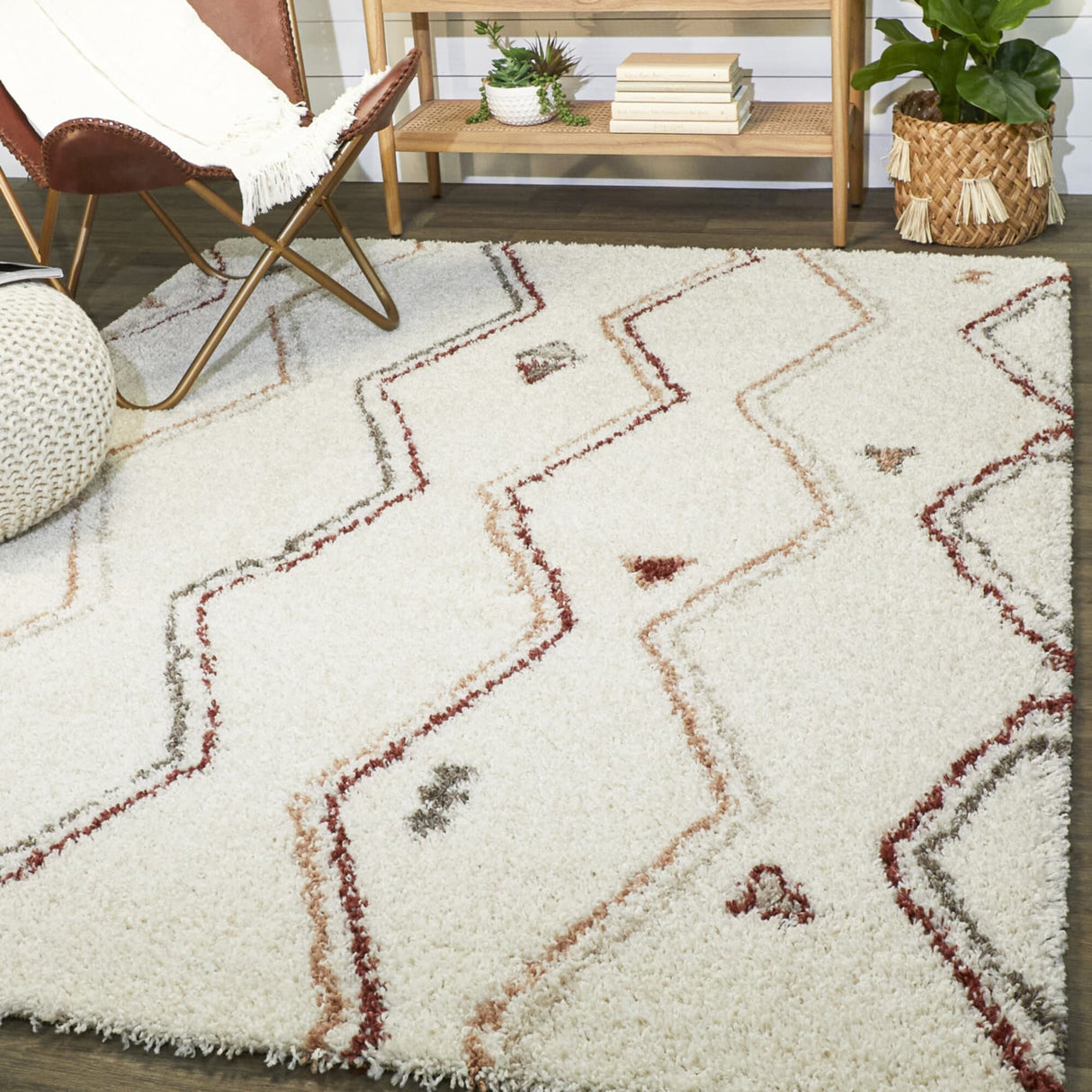 Kallos Tribal Shag Area Rug