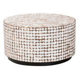 Kaloni Bohemian Coconut Shell and Acacia Wood Coffee Table